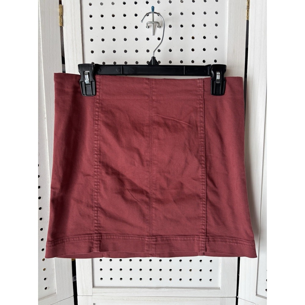 JOLT Juniors Skinny Mini Skirt Size 9/29 Waist Rust Stretch Back Zip‎ NWT